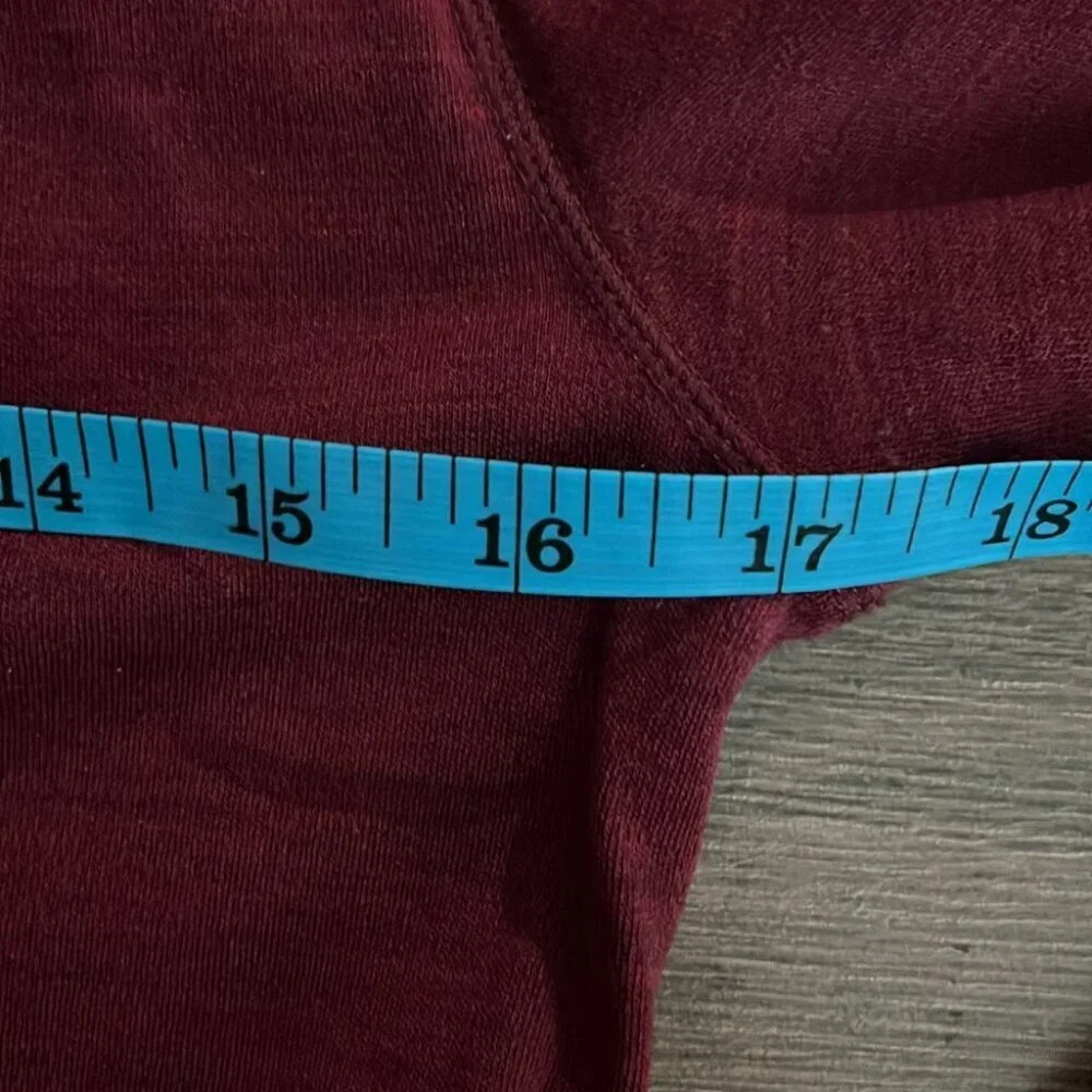 [L]SmartWool Burgundy LS Merino Wool 1/4 Zip Sweater Base Layer - Picture 6 of 8